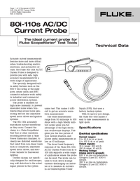 Thumbnail of document Data Sheet - 80i-110s AC/DC Current Clamp